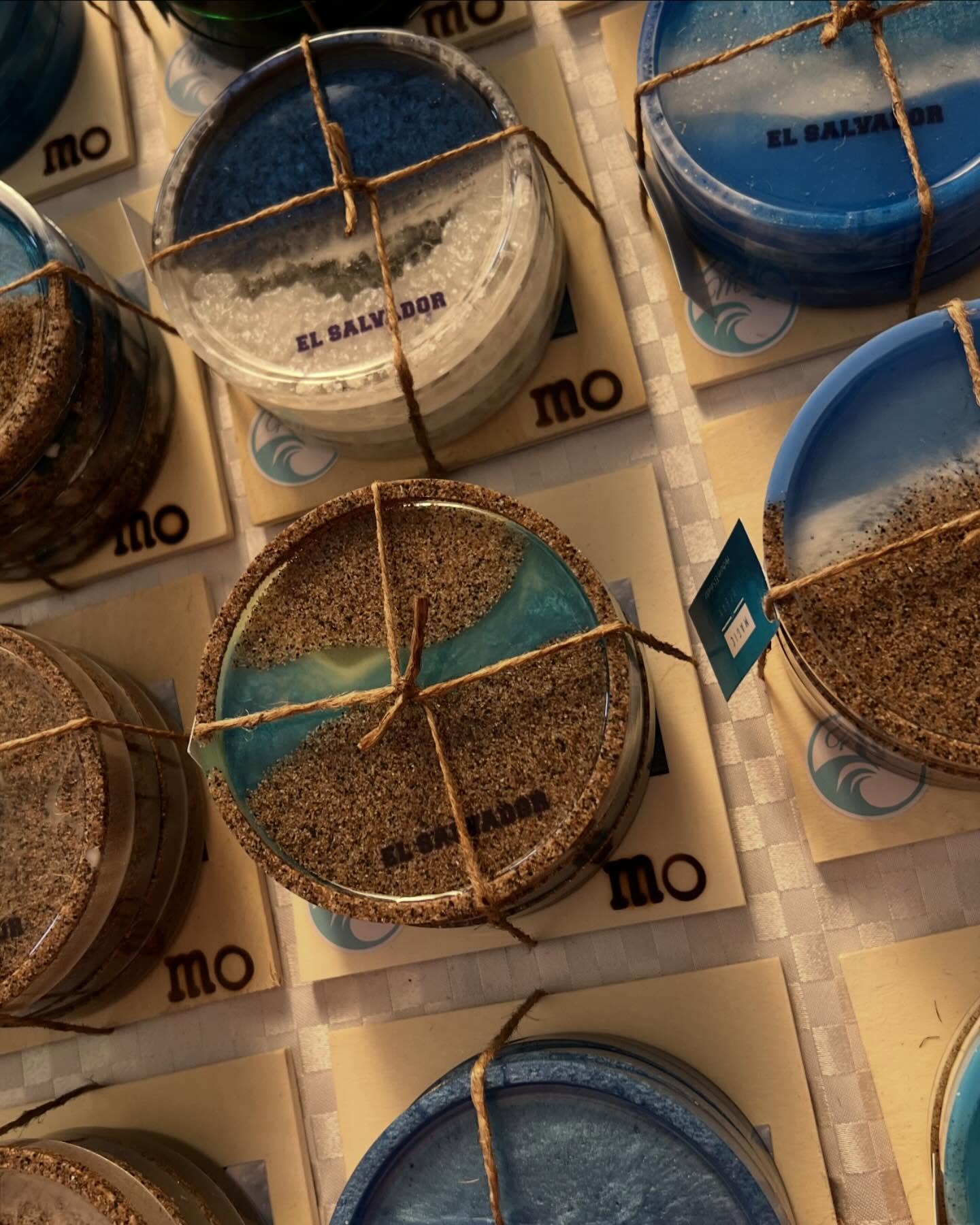 Dark blue epoxy resin desk organizer with gold flecks